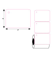 Product#6080 white Tag Size: 4" x 3"
