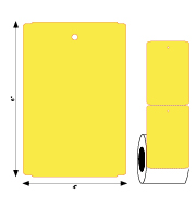 Product#6080 yellow Tag Size: 4? x 6?